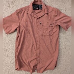 Wrangler's All-Terrain Gear ATG short sleeve shirt small men's in coral red